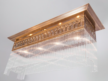 BERLIN V - Brass ceiling lamp by Patinas Lighting - view 3